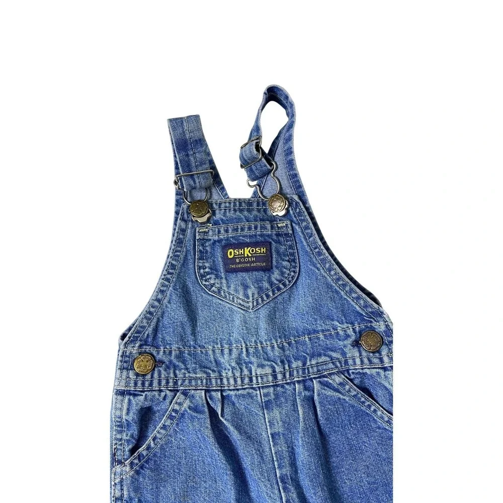 OshKosh‎ B'gosh Denim Overalls Blue Vestbak Vintage Kids 12M Workwear